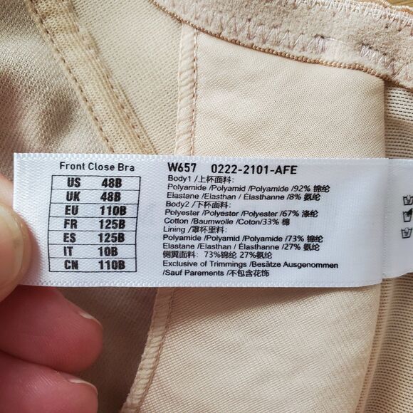 NEW Delimira Beige Front Close Bra 48B - Picture 11 of 11